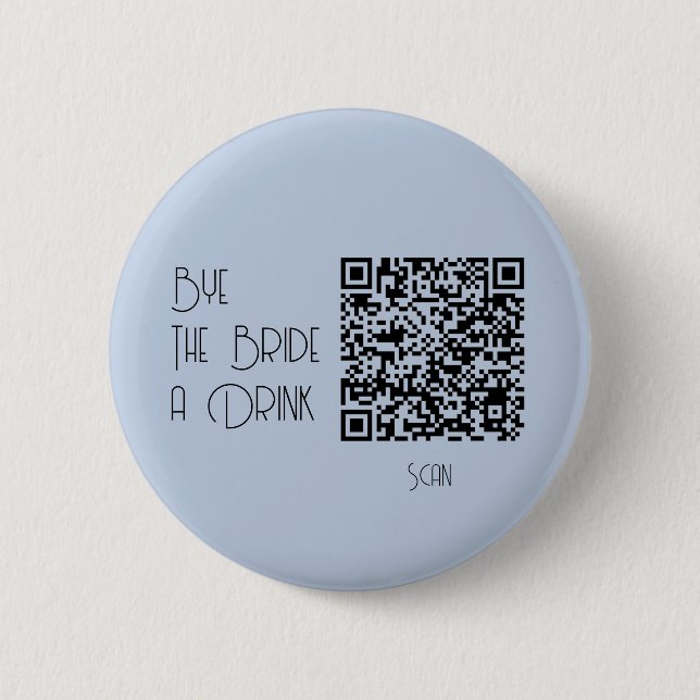 Bachelorette Pastel Qr Code Kaufen die Braut ein G Button (Vorderseite)