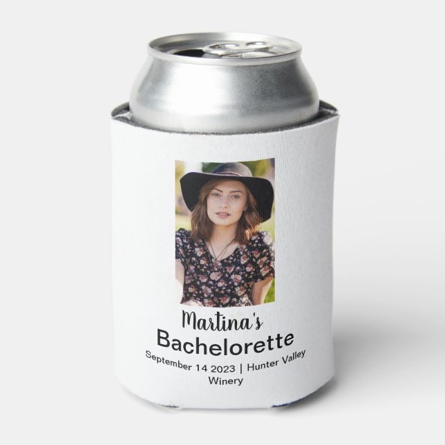 Bachelorette Personalisiert Name Foto Dosenkühler (Kanne Vorderseite)