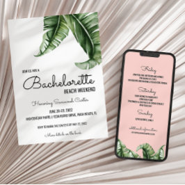 Bachelorette Pic Tropical Invitation + Itinéraire