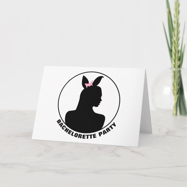 Bachelorette Pink Bunny Girl Invitation (Devant)