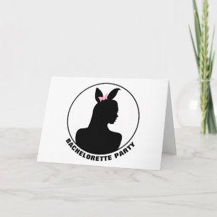 Bachelorette Pink Bunny Girl Invitation