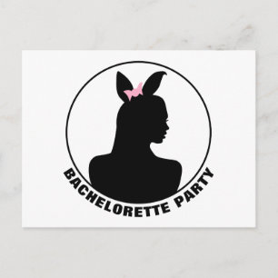 Bachelorette Pink Bunny Girl Invitation