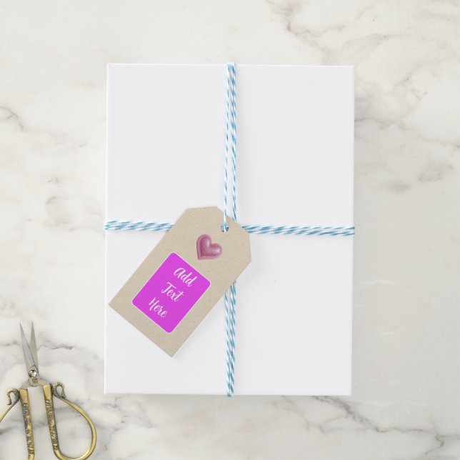 Bachelorette Pink-Party Geschenkanhänger (Mit Garn)