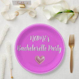 Bachelorette Pink-Party Pappteller