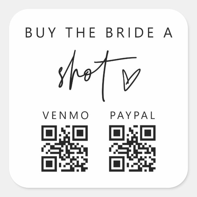 Bachelorette QR Stickers Balayage Parti de la mari (Devant)