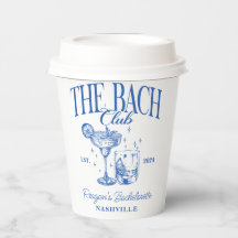 Bachelorette Retro Cocktail Blue Custom