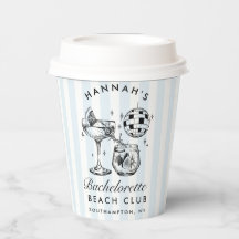 Bachelorette Retro Modern Blue & Black Streifen