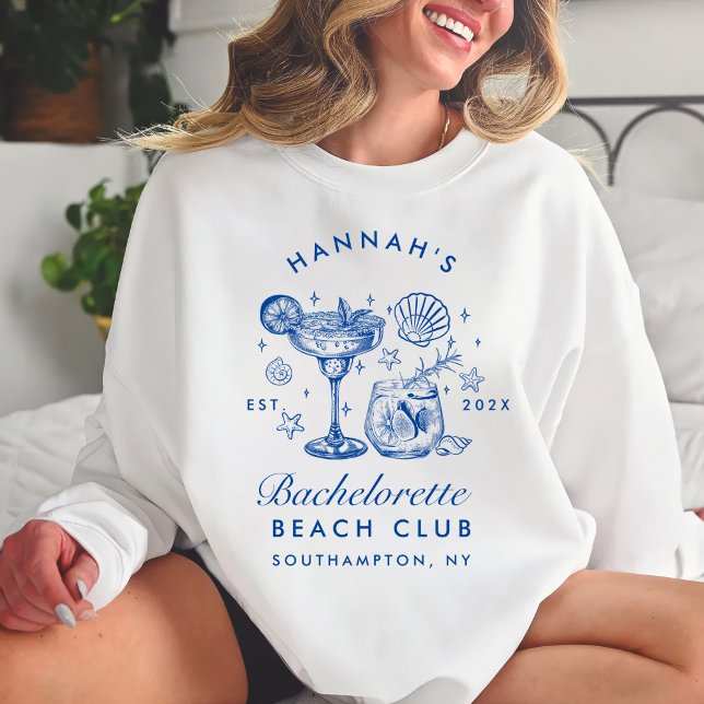 Bachelorette Retro Modern Minimalist Bridesmaid Sweatshirt (Von Creator hochgeladen)