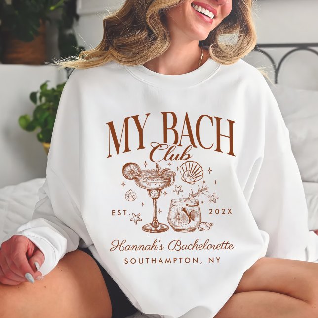 Bachelorette Retro Modern Minimalist Bridesmaid Sweatshirt (Von Creator hochgeladen)