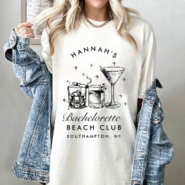 Bachelorette Retro Moderne Minimalistische Bridesm T-Shirt