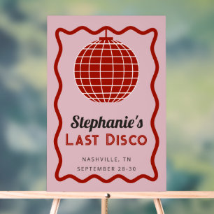 Bachelorette rétro Wave Pink et Red Dernier Disco