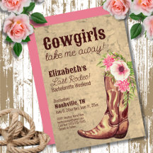 Bachelorette Rustikal Pink Cowgirl Thema Ziel