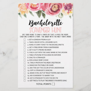 Bachelorette Scavenger Hunt Hen Party