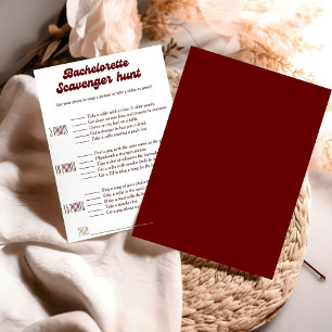Bachelorette-Scavenger-Jagdspiel, Bachelorettenspi Einladung