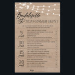 Bachelorette Scavenger Jagdspiel Brautparty Fliege Flyer<br><div class="desc">Genießen Sie Ihr Brautparty mit diesen einfachen und niedlichen Spielen. Karo unsere Kollektion für mehr Brautparty Spiele im selben Stil. Bitte beachten Sie,  dass diese Spiele nicht bearbeitet werden können.</div>
