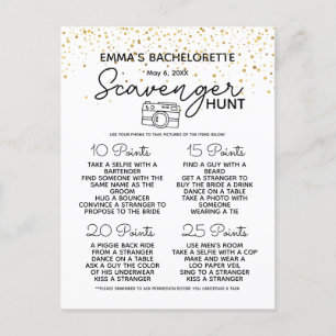 Bachelorette-Scavenger-Jagdwild in Party Ankündigungspostkarte