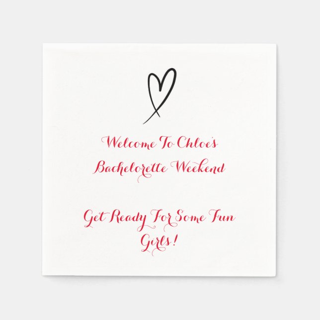 BACHELORETTE SERVIETTE (Vorderseite)