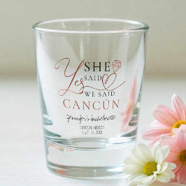 Bachelorette Shot Brillen | Aquarellstrand Schnapsglas