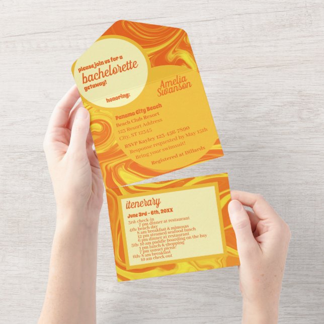 Bachelorette super tout en une invitation (Déchirure)