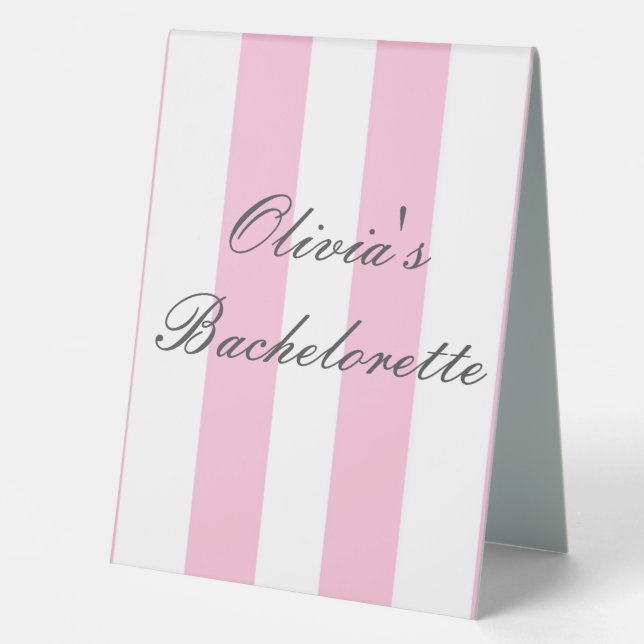 BACHELORETTE TISCHAUFSTELLER  (Vorderseite)