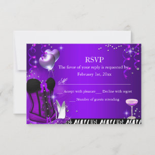 Bachelorette violette Corset & Zebra RSVP