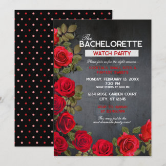 Bachelorette Watch Party Einladung, 5" x 7" (schwa Einladung