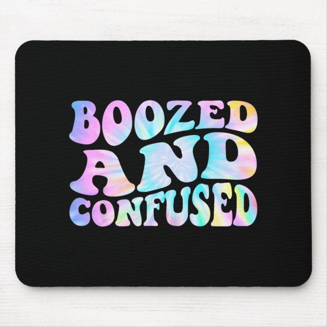Bachelorette-Wavy-Gefärbte Krawatte-Teil mit verst Mousepad (Vorne)