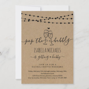 Bachelorette Week-end Invitation & Itinéraire