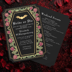 Bachelorette Weekend, bzw. Die Gothic Coffin Einladung