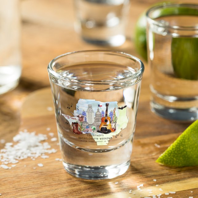 Bachelorette Weekend Gastgeschenk | Austin, Texas Schnapsglas (Von Creator hochgeladen)