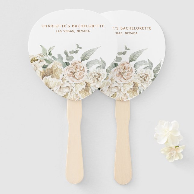 Bachelorette Weekend Gastgeschenk Personalisiertes Fächer (Vorne und Hinten)