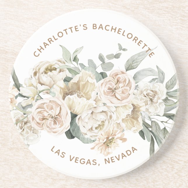 Bachelorette Weekend Gastgeschenk Personalisiertes Getränkeuntersetzer (Vorne)