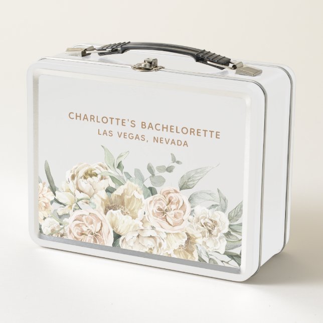 Bachelorette Weekend Gastgeschenk Personalisiertes Metall Brotdose (Vorderseite)
