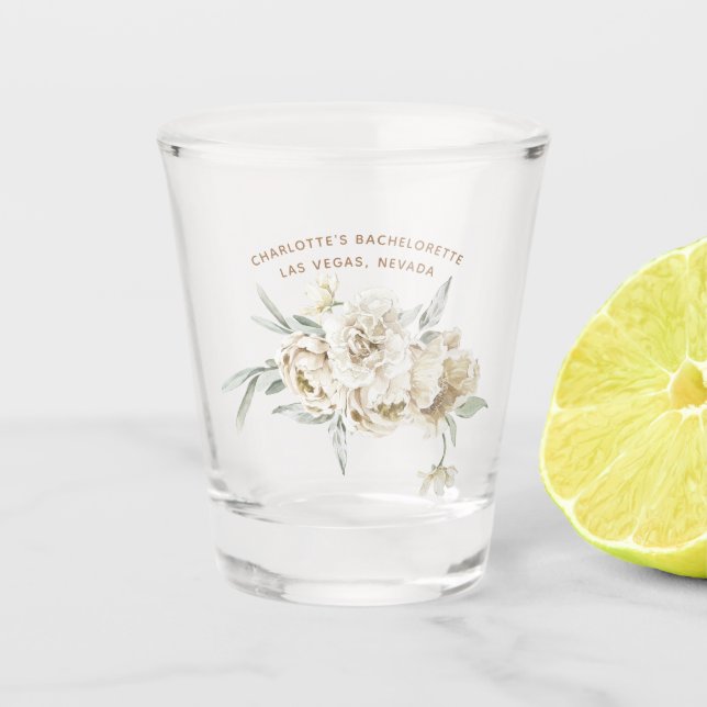 Bachelorette Weekend Gastgeschenk Personalisiertes Schnapsglas (Vorderseite)