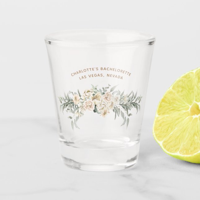 Bachelorette Weekend Gastgeschenk Personalisiertes Schnapsglas (Vorderseite)