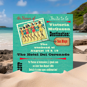 Bachelorette Weekend Getaway Party Invitations