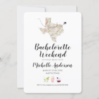 Bachelorette Weekend in Austin Texas Einladung