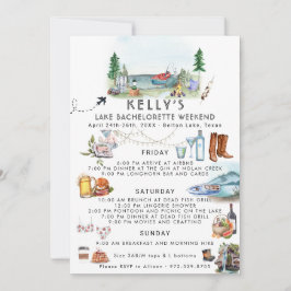 Bachelorette Weekend Itinerary | Summer Camp Einladung