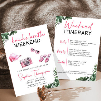 Bachelorette Weekend Palm Beach Einladung