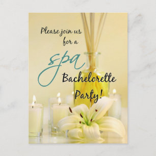 Bachelorette Wellness-Center Party Postkarte
