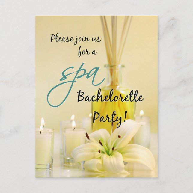 Bachelorette Wellness-Center Party Postkarte (Vorderseite)