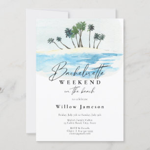 Bachelorette Wochenende am Strand Einladung