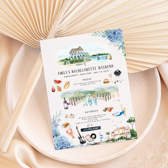 Bachelorette Wochenende | Amagansett, NY Einladung (Von Creator hochgeladen)