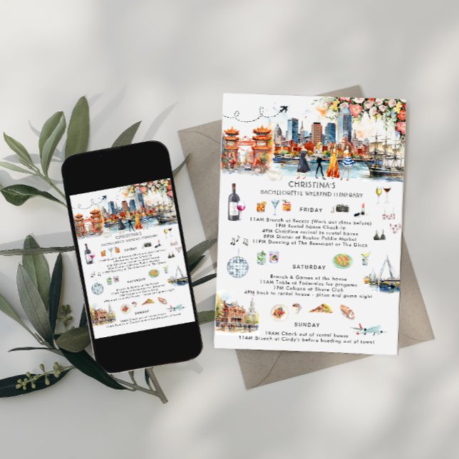 Bachelorette Wochenende | Boston Einladung (Von Creator hochgeladen)
