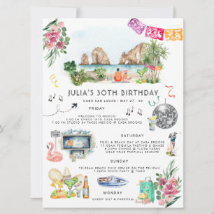 Bachelorette Wochenende Cabo San Lucas Einladung