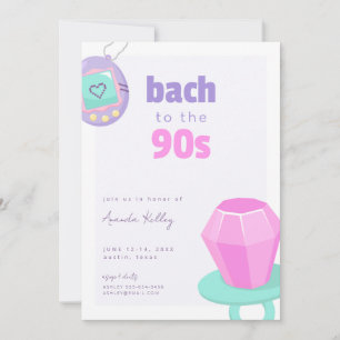 Bachelorette-Wochenende-Einladung in die 90er Jahr Einladung