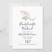 Bachelorette-Wochenende in Mexiko Einladung