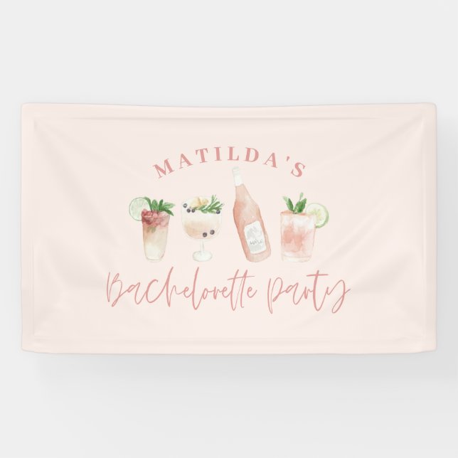 Bachelorette-Wochenende in Pink, gürnig, modern Banner (Horizontal)