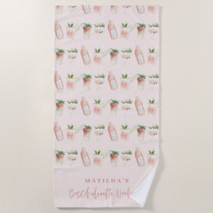 Bachelorette-Wochenende in Pink, gürnig, modern Strandtuch