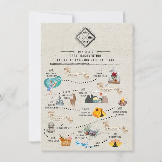 Bachelorette Wochenende | Las Vegas & Zion (Vorderseite)